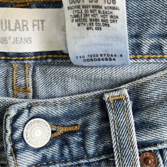 Levi's 505 Vintage Men's Jeans 100% Cotton Regular Fit Straight Leg 32 X 32 Blue - Picture 8 of 9